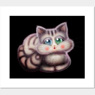 Cute Tabby Cat Posters and Art